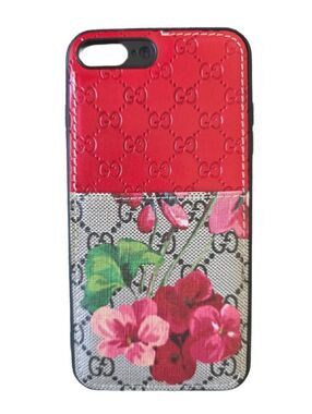 Gucci iPhone 7 Plus/8 Plus Case Red Flower Floral Print
